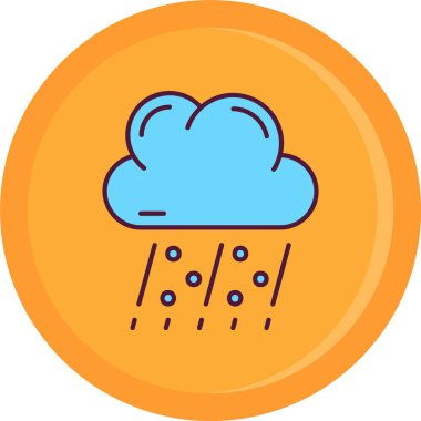 yağmur ikonu vektör illüstrasyonu