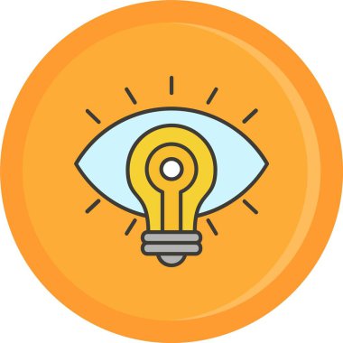 yaratıcı göz simgesi renk ana hatları vektörü