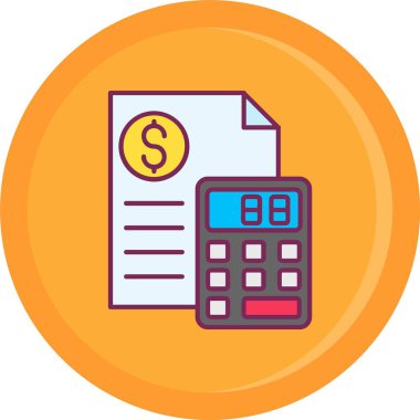 vektör Hesaplayıcı simgesi, basit vektör illüstrasyonu