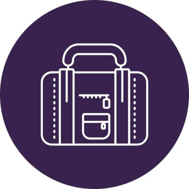 Sırt çantası simgesi. Sırt çantası vektör simgesi web için basit örnek