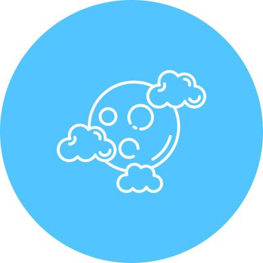 Bulut simgesinin vektör illüstrasyonu