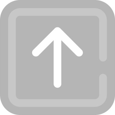 Yuvarlatılmış Kare vektör simge yukarı ok