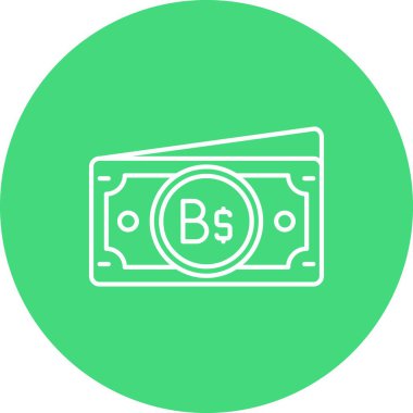 Eşsiz dolar vektör çizgisi simgesi