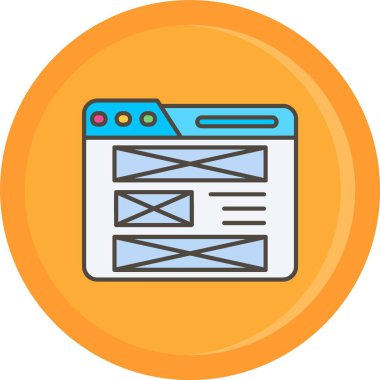 Web sitesi simgesi, vektör illüstrasyonu