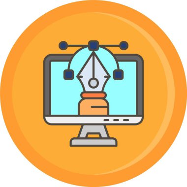 vektör lcd simgesi illüstrasyonu