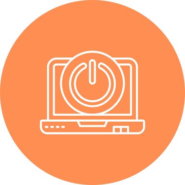 Vektör dizüstü bilgisayar simgesi, illüstrasyon