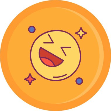 Mutlu emoji, yüzü kapalı ve gözleri kapalı.