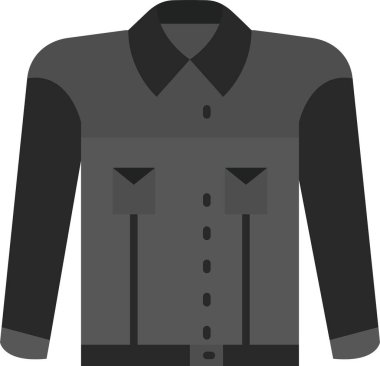 Ceket moda simgesi doldurulmuş taslak biçiminde