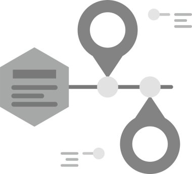navigasyon konumu haritası simgesi ana hat biçiminde