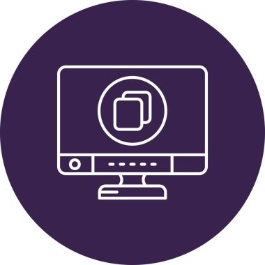 Bilgisayar simgesinin vektör illüstrasyonu