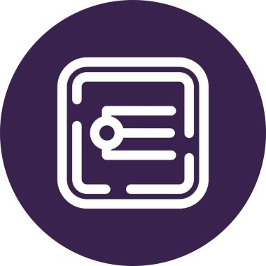 Benzersiz vektör çizgisi simgesi