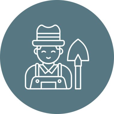 Çiftçi simgesi, vektör illüstrasyon tasarımı.