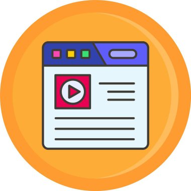 Video oynatıcı. Basit simge