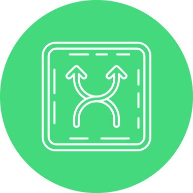 eşsiz yol çizgisi vektör simgesi