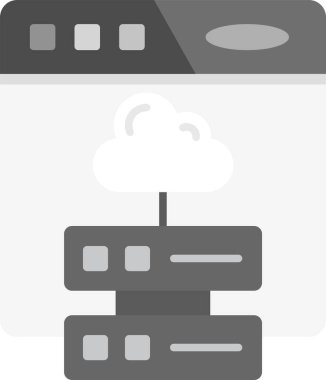 Bulut depolama vektörü çizimi