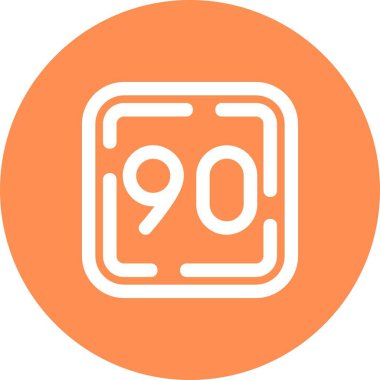 güzel sekiz numaralı vektör çizgisi simgesi