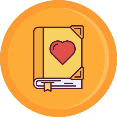 kitap vektörü simgesi olan kalp