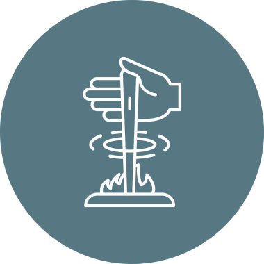 Güzel Ateş Kabartma Vektörü Simgesi