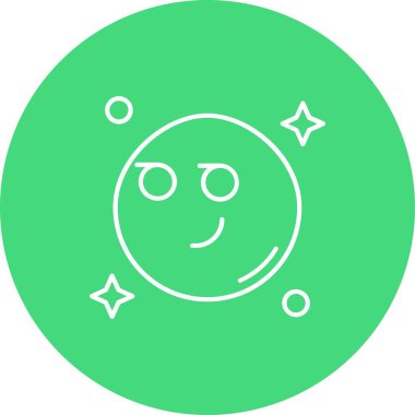 Mutlu emoji simgesi, vektör illüstrasyonu