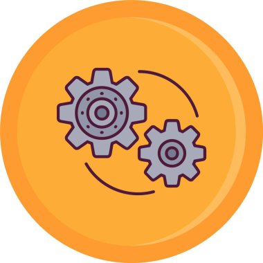 Vites ayarlama simgesi. Beyaz arkaplanda izole edilmiş dişli dişli dişli vektör simgesi çizimi