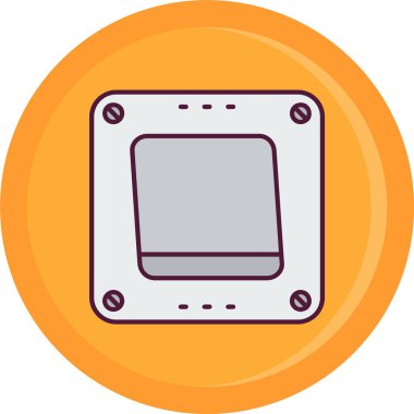 Çip simgesi vektör illüstrasyonu