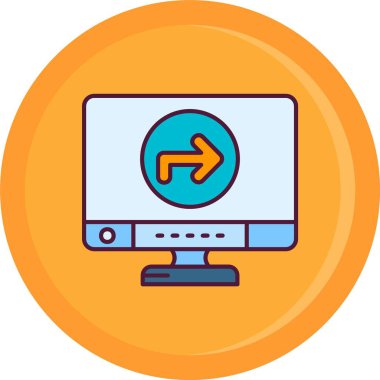 Bilgisayar. Web simgesi basit illüstrasyon