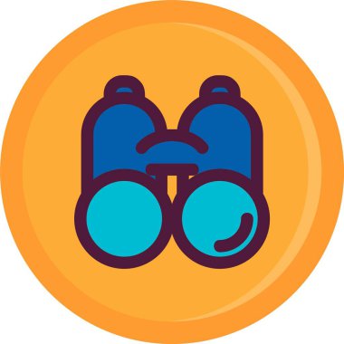 Mavi bir dürbünün vektör çizimi