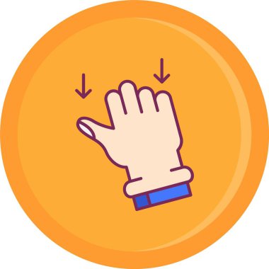 El parmağı simgesi ana hat biçiminde