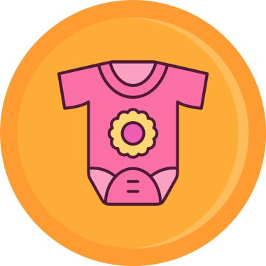 bebek giysisi ikonu vektör illüstrasyonu