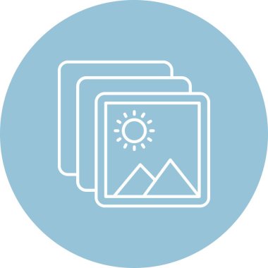 Güzel Güneş Çizgisi Vektör Simgesi