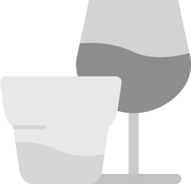 Şarap kadehi sert bir şekilde ikon içer.