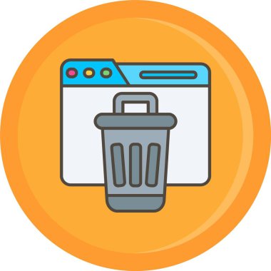 Çöp kutusu vektör simgesi