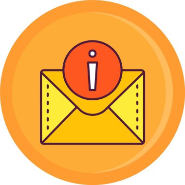 Zarf posta simgesi. özet zarf harf vektör rengi düz izole