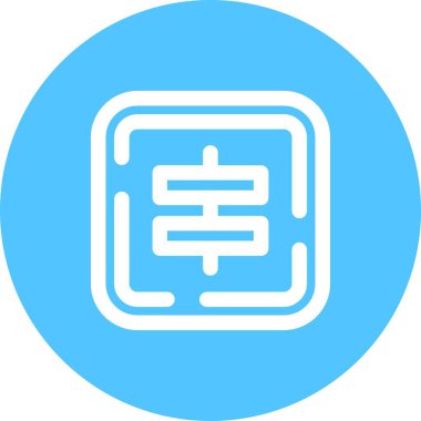 vektör Çin fener simgesi, basit vektör illüstrasyonu