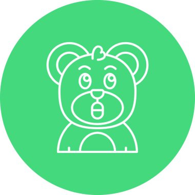 Eşsiz Ayı Vektör Satırı Simgesi