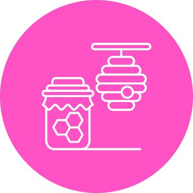 Benzersiz kahve vektör çizgisi simgesi