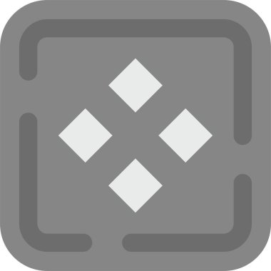 Şu yuvarlak üst karakter kare vektör simgesi