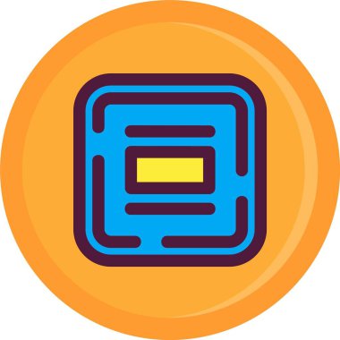 vektör simgesi, basit ve renkli resimleme