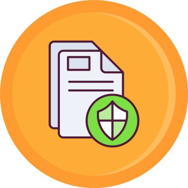 belge simgesi, vektör çizimi