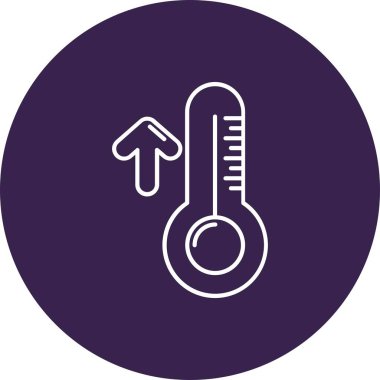 Termometre simgesinin vektör illüstrasyonu