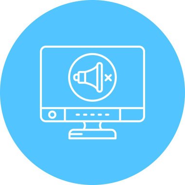 Güzel Bilgisayar vektör satırı simgesi