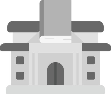 Bina. Web simgesi basit illüstrasyon