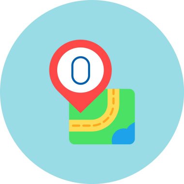 konum haritası simgesi, vektör tasarımı