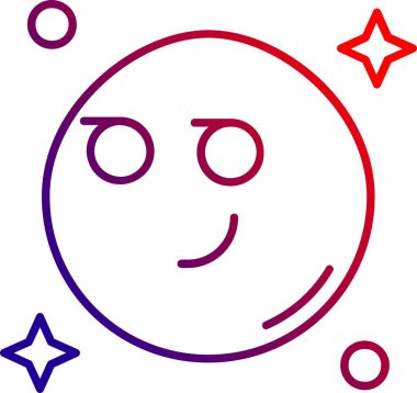 Gülümseyen mutlu yüz, vektör çizimi