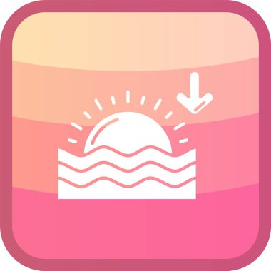 güzel günbatımı vektör simgesi