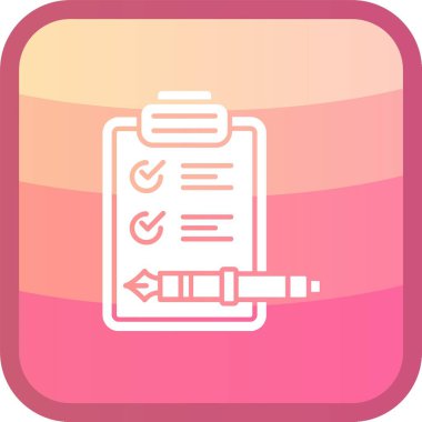 vektör panosu simgesi, basit vektör illüstrasyonu