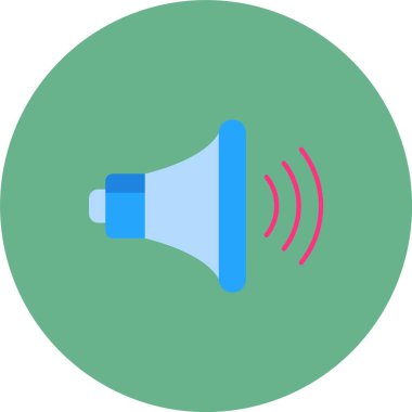 Konuşmacı. Web simgesi basit illüstrasyon