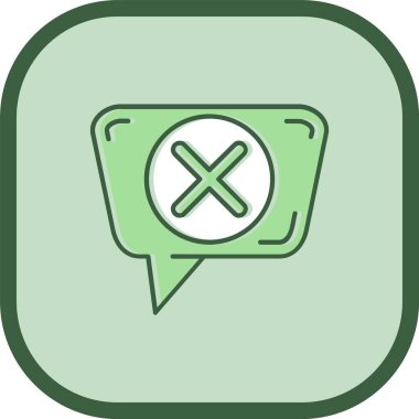 benzersiz sohbet vektör çizgisi simgesi