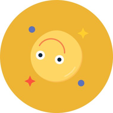 uzay gezegenleri düz vektör deseni