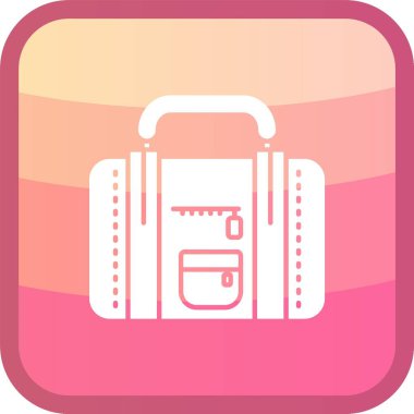 Çanta. Web simgesi basit illüstrasyon